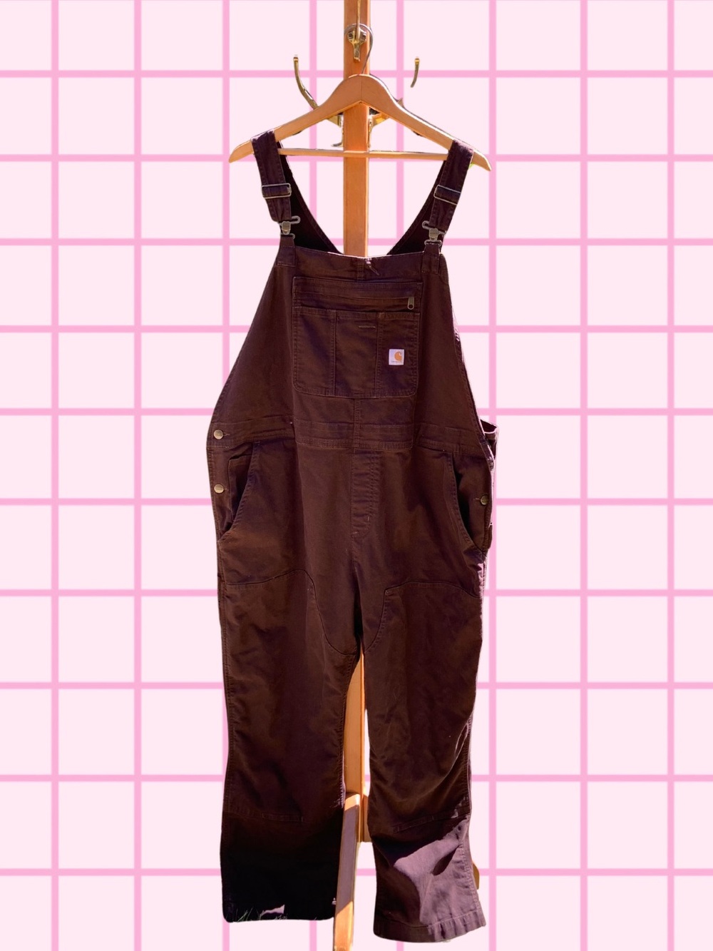 Women’s Plus Size Carhartt Dark Brown Cotton Overalls - Size XXL